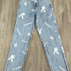 PLAYBOY Women's Light Blue Straight Leg Jeans